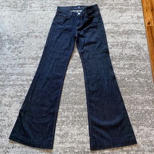 7 for all Mankind Ginger dark wash jeans.